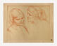 Alfred Moitroux, Deux visages de femme, lithographie, s.d.<br>