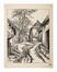 Th. Ralli, Entrée de ferme, gravure sur bois, 1913.<br>