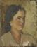 Marcelle Blum, Portrait de Madame Van Gorp, professeure au Lycée de Molenbeek, huile sur toile, s.d.<br>