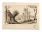 Jean Frélaut, Bucolisch landschap, gravure, 1921.<br>