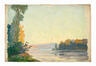 Pierre Abattucci, Etang à Boitsfort, huile sur toile, s.d.<br>