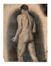 Van den Nest, Nu masculin de dos, fusain sur papier, 1935.<br>