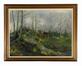 Guy Huygens, sans titre [Paysage forestier], huile sur toile, 1971.<br>