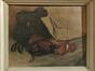 L. Lepage, zonder titel [Stilleven met mand, keukenhanddoek en haan], olie op doek, 1931.