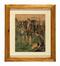 Guy Huygens, sans titre [Jeunes excursionnistes à Molenbeek-Saint-Jean], gouache, 1946.<br>