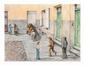 Alfred De Vos, Jeux d'enfants à la Place Wauters-Koeckx (Molenbeek-Saint-Jean) vers 1928, gouache, 1979.<br>