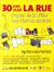 Affiche 30 ans asbl La Rue, Rue Ransfort, 61 (Molenbeek-Saint-Jean), 2007. 