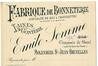 Carte de visite Emile Somme, fabrique de bonneterie, laines, ganterie, Chaussée de Gand, 272A (Molenbeek-Saint-Jean), 1907.<br>