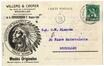 Carte postale commerciale Willems & Cremer, concessionnaires acier infernal extra rapide 'MUSHET', Rue de l'Intendant, 82 (Molenbeek-Saint-Jean), 1913.<br>