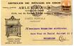 Carte postale commerciale Arlet & Fils, articles de ménage en gros, Rue du Bateau, 14-16 (Molenbeek-Saint-Jean), 1916. <br>