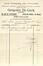 Factures Grégoire De Cock, serrurerie, poëlerie, construction, zinguerie, plomberie, Rue de l'Intendant, 98 (Molenbeek-Saint-Jean), [vers 1900-1910].<br>