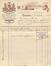Factures et lettre à en-tête H. Veraguth & Cie, manufacture de glaces, Rue de la Violette, 9 - Rue de l'Etuve, 10 (Bruxelles), 1908-1909.<br>