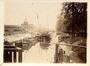 Photo Canal de Willebroek à sec, Ferme des Boues (Bruxelles) et l'Allée verte (Molenbeek-Saint-Jean), photogr. anon., s.d. [début 20e siècle].<br>