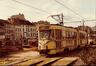 Photo Tram ligne 32 au Boulevard Baudouin, près de la Porte d'Anvers (Bruxelles), photogr. anon., 1984.<br>