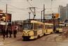 Photo Tram ligne 101 à hauteur de la Porte d'Anvers (Bruxelles), photogr. anon., 1981.<br>