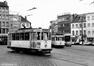 Photo Trams ligne 102 et ligne 76 à la Place de la Duchesse de Brabant (Molenbeek-Saint-Jean), photogr. anon., 1969.<br>