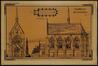 Plan en élévation d'une église de village, Ecole Saint-Luc, Molenbeek-Saint-Jean, s.d. [avant 1939].<br>