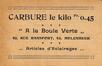 Prentkaart L'Essor intellectuel, Université populaire de Koekelberg, met reclame 'A la Boule verte', verlichtingsartikelen, Ransfortstraat 42 (Sint-Jans-Molenbeek), 1915.<br>