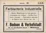 Publicité Ferblanterie Industrielle F. Bodson & Verhofstadt, Rue Jean-Baptiste Decock, 23 (Molenbeek-Saint-Jean), s.d.<br>
