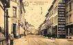 Carte-vue Chaussée de Gand (Molenbeek-Saint-Jean), chemiserie Steppé-Weyenberghe, meubles F. Van Linthout fils, éd. P.J. Flion (Bruxelles), 1923.<br>