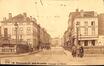 Prentkaart Brug aan de Ninoofsepoort, Steenweg op Ninove en café uitgebaat door J. Deproost-Michiels (Sint-Jans-Molenbeek), uitg. P.J. Flion (Sint-Jans-Molenbeek), s.d. [ca. 1920].<br>