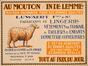 Reclamekaart Luwaert fres & sr “Au Mouton - In de Lemme”, fabrikant van lingerie, werkkleding enz., Graaf van Vlaanderenstraat 28 (Sint-Jans-Molenbeek), s.d. [ca. 1950].<br>