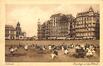 Carte-vue Hôtels et plage à Ostende, envoyée à Molenbeek-Saint-Jean, s.éd., 1924.<br>