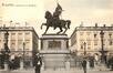 Carte-vue Statue Godefroid de Bouillon, Place Royale (Bruxelles), éd. Nels (Bruxelles), 1902.