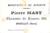 Chromo publicitaire Manufacture de biscuits Pierre Mast, Chaussée de Ninove, 361 (Molenbeek-Saint-Jean), s.d.<br>