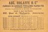 Commerciële postkaart Aug. Holaffe & Cie, fabriek van buisvormige tegels van puur gips, Nijverheidskaai 111 (Sint-Jans-Molenbeek), 1890.<br>