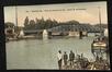 Carte-vue Pont du Chemin de fer enjambant le Canal de Willebroeck entre la Chaussée de Vilvorde et le Quai des Usines, éd. Grand Bazar Anspach (Bruxelles), 1908.<br>