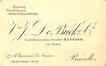 Visitekaartje Weduwe J. De Buck & Cie, bloezen, negligés, bodices en petticoats, Chaussée de Ninove, 271 (Sint-Jans-Molenbeek), s.d.