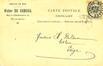 Carte postale commerciale Victor De Cunsel, poulies en bois, Rue de l'Indépendance, 68 (Molenbeek-Saint-Jean), 1898.<br>