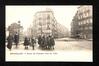 Carte-vue Porte de Flandre, pont sur le Canal de Charleroi, vue vers la Rue Antoine Dansaert (ancienne Rue de l'Education), s.éd., s.d. [début 20e siècle].<br>