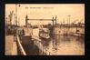 Carte-vue Port de Bruxelles, Canal de Willebroeck, pont-levis et bateau-mouche, éd. P.I.B., s.d. [vers 1928].<br>