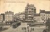 Carte-vue La Porte de Flandre avec écluse, pont, tram, Chaussée de Gand (Molenbeek-Saint-Jean), s.éd., 1909.<br>