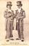 Carte-vue Société royale Harmonie philanthropique de Molenbeek-Saint-Jean, deux membres en uniforme avec trompette, éd. E. Desaix (Bruxelles), s.d.<br>