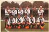 Carte-vue Equipe de football Crossing Molenbeek posant sur la pelouse d'un stade, s.éd., s.d. [1959-1969].<br>