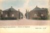 Carte-vue colorisée Pavillons d'entrée du cimetière communal de Molenbeek-Saint-Jean, éd. Lagaert (Bruxelles), s.d.<br>