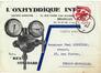 Reclamepostkaart L'Oxhydrique internationale, Pierre Van Humbeekstraat 31 (Sint-Jans-Molenbeek), 1940.<br>
