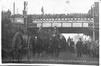 Prentkaart Blijde Intrede Koning Albert en het Belgische leger in Brussel via Sint-Jans-Molenbeek, uitg. LUX (Brussel), 1918.<br>