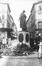 Fotokaart Standbeeld van de Belgische verzetsstrijdster Gabrielle Petit door Egide Rombaux, Sint-Jansplein (Brussel), fotogr.  onbekend, s.d. [ca. 1923].<br>