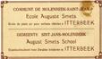 Couverture carnet de cartes-vues Ecole Auguste Smets, école pour enfants débiles à Itterbeek (colonie scolaire de la commune de Molenbeek-Saint-Jean), s.d. [vers 1922].<br>