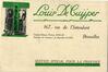 Carte postale publicitaire Louis De Cuijper, tailleur, Rue de l'Intendant, 167 (Molenbeek-Saint-Jean), s.d.<br>