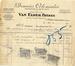Facture Van Elder frères, denrées coloniales, Rue Van den Bogaerde [Vandenboogaerde], 116 (Molenbeek-Saint-Jean), 1921.<br>
