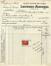 Facture S.A. Usines Lauwers-Masurel, raffinerie d'huiles et fabrique de graisses, Quai des Charbonnages, 26-28 (Molenbeek-Saint-Jean), 1928.<br>