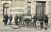 Carte-vue Sapeurs-pompiers de Molenbeek-Saint-jean, manoeuvre du petit dévidoir, éd. F. Declerck, s.d.<br>