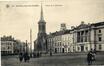 Carte-vue Place de la Duchesse de Brabant, partie haute avec église Sainte-Barbe et Hospice pour vieillards (Molenbeek-Saint-Jean), éd. SBP (Bruxelles), s.d.