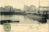 Carte-vue Canal de Charleroi, Place Sainctelette et Boulevard Léopold II, éd. Wilhelm Hoffmann (Dresde), 1906.