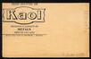 Carte-vue publicitaire KAOL, produits de nettoyage de métaux, Rue Haeck, 27 (Molenbeek-Saint-Jean), s.éd., s.d.<br>